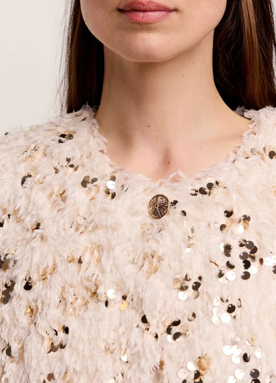 Clearance Summum Festive Short Jacket Creme