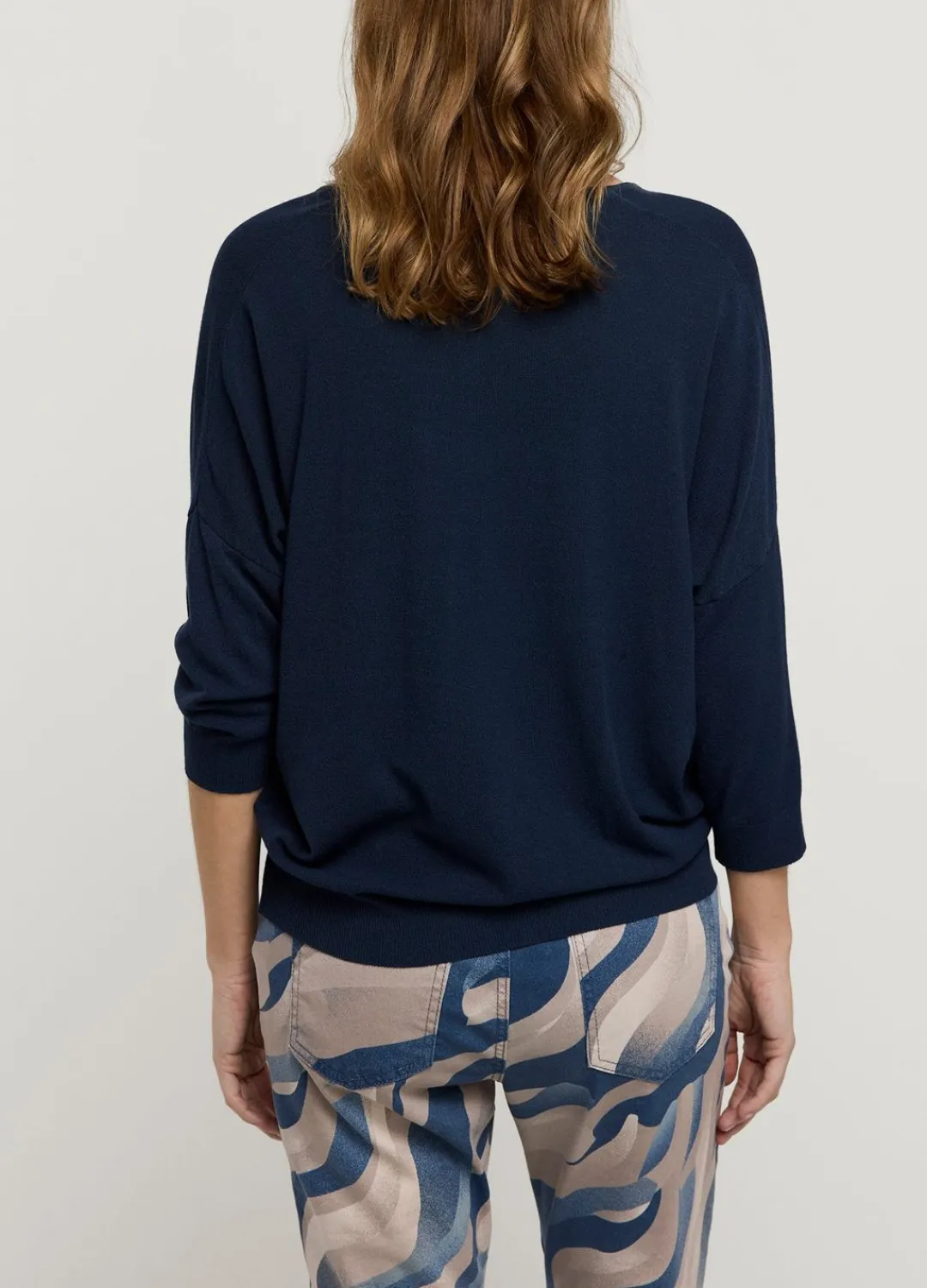 Hot Summum Fine-Knit Cardigan Blue
