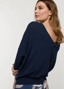 Hot Summum Fine-Knit Cardigan Blue