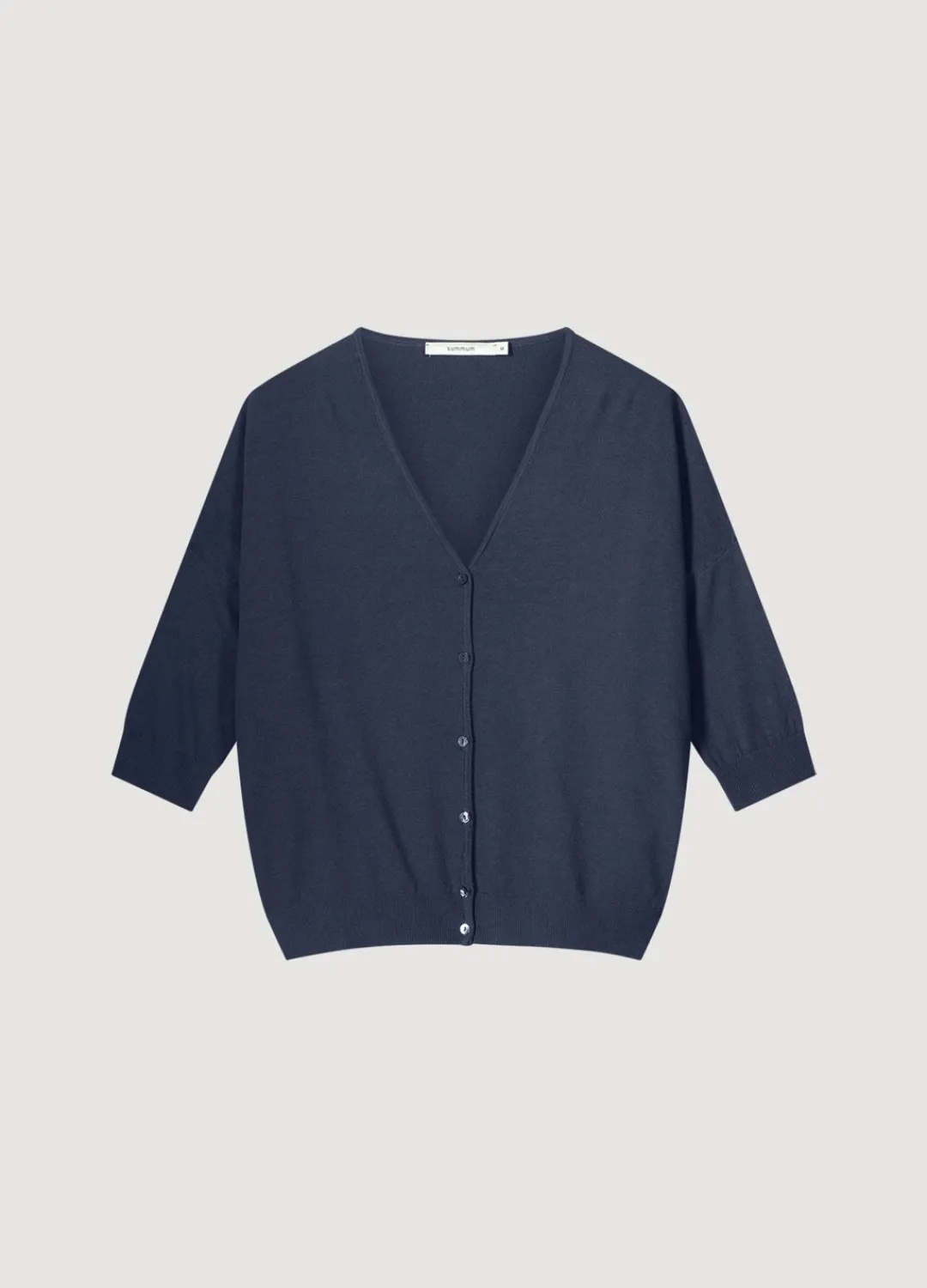 Hot Summum Fine-Knit Cardigan Blue