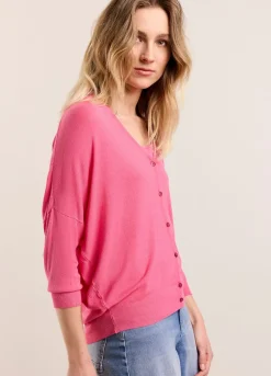 Best Summum Fine-Knit Cardigan Pink