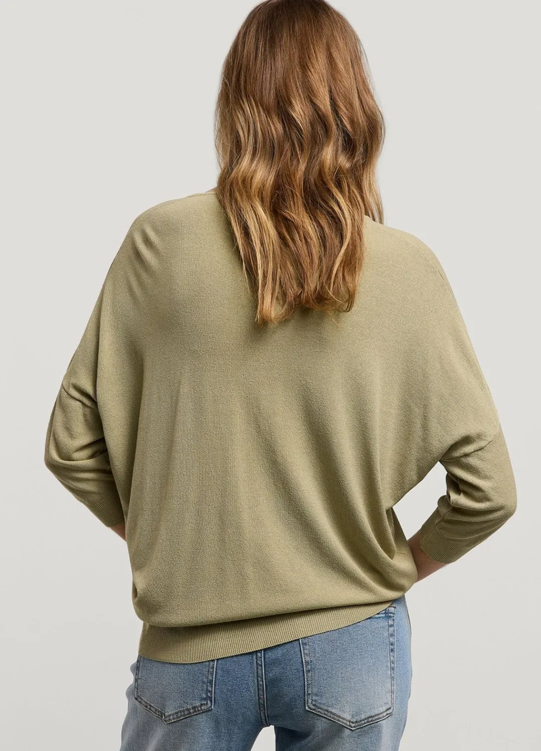 Hot Summum Fine-Knit Cardigan Green