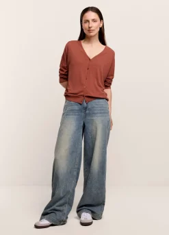 Sale Summum Fine-Knit Cardigan Brown