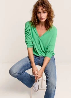 Sale Summum Fine-Knit Cardigan Green