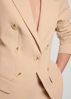 New Summum Fitted Blazer With Buttons Creme