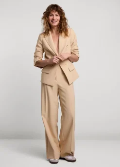 New Summum Fitted Blazer With Buttons Creme