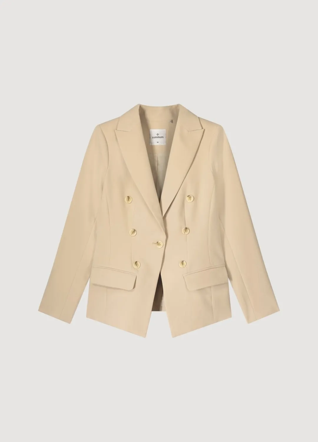 New Summum Fitted Blazer With Buttons Creme