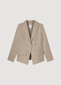 Online Summum Fitted Blazer With Buttons Grey