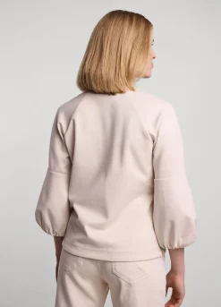 Fashion Summum Fitted Top Creme