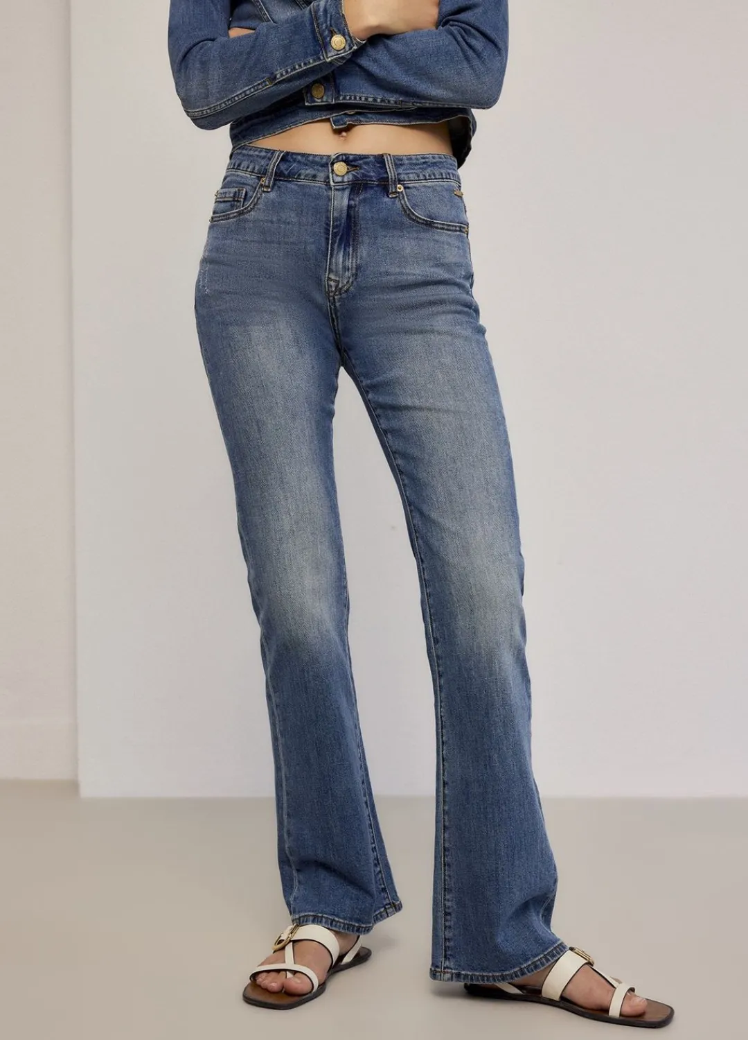 Hot Summum Flared Daze Denim Blue