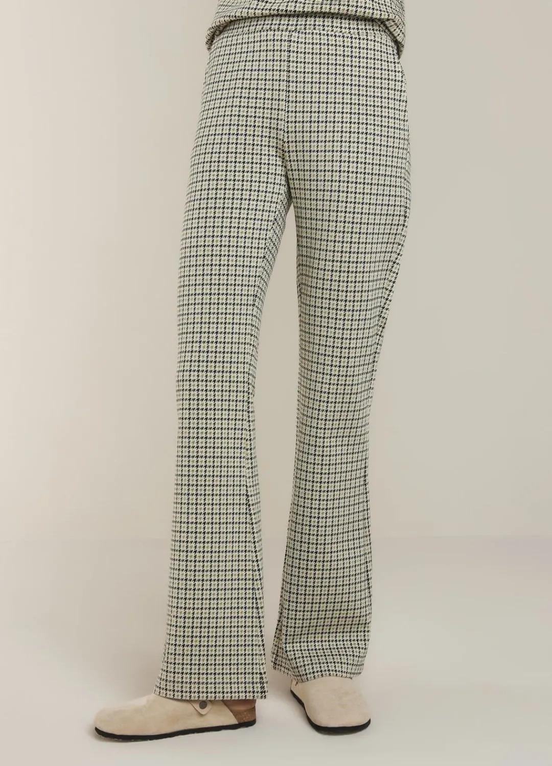 Hot Summum Flared Prince Of Wales Trousers Multicolor