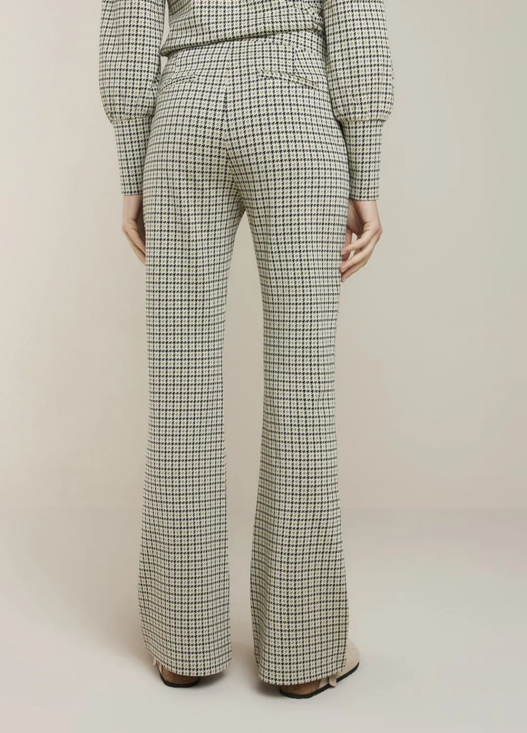 Hot Summum Flared Prince Of Wales Trousers Multicolor