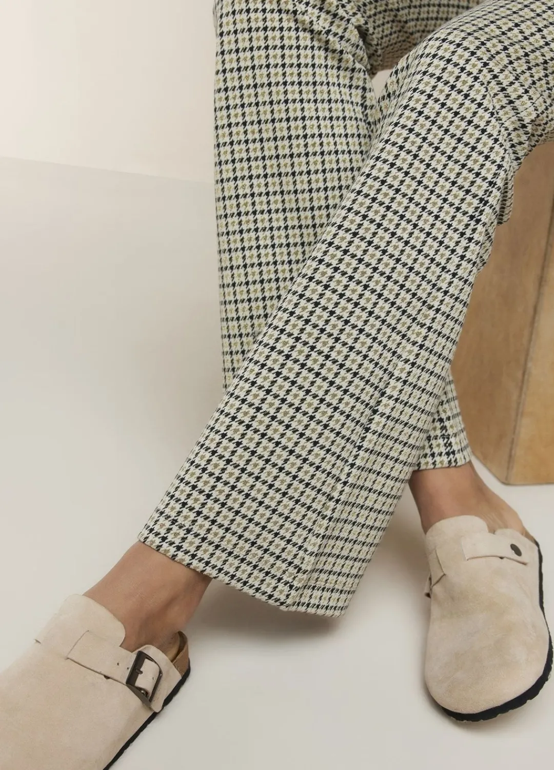 Hot Summum Flared Prince Of Wales Trousers Multicolor
