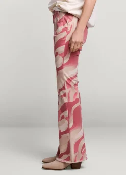 Sale Summum Flared Trousers With Print Pink