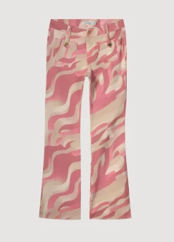 Sale Summum Flared Trousers With Print Pink