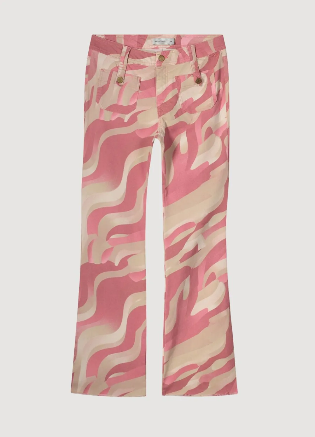 Sale Summum Flared Trousers With Print Pink
