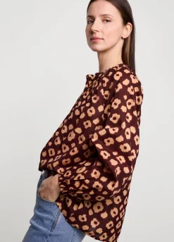 Hot Summum Floral Print Blouse Red