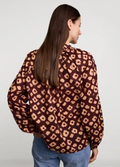 Hot Summum Floral Print Blouse Red