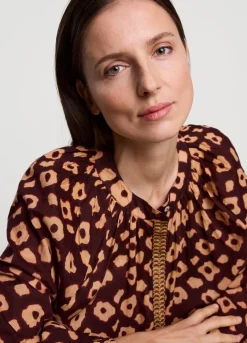 Hot Summum Floral Print Blouse Red
