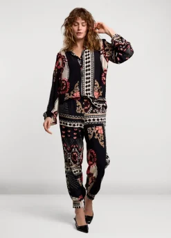 Outlet Summum Flowy Harem Pants Black