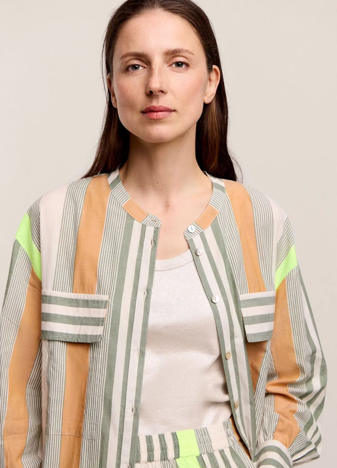 Best Summum Fluorescent Tunic Blouse Multicolor