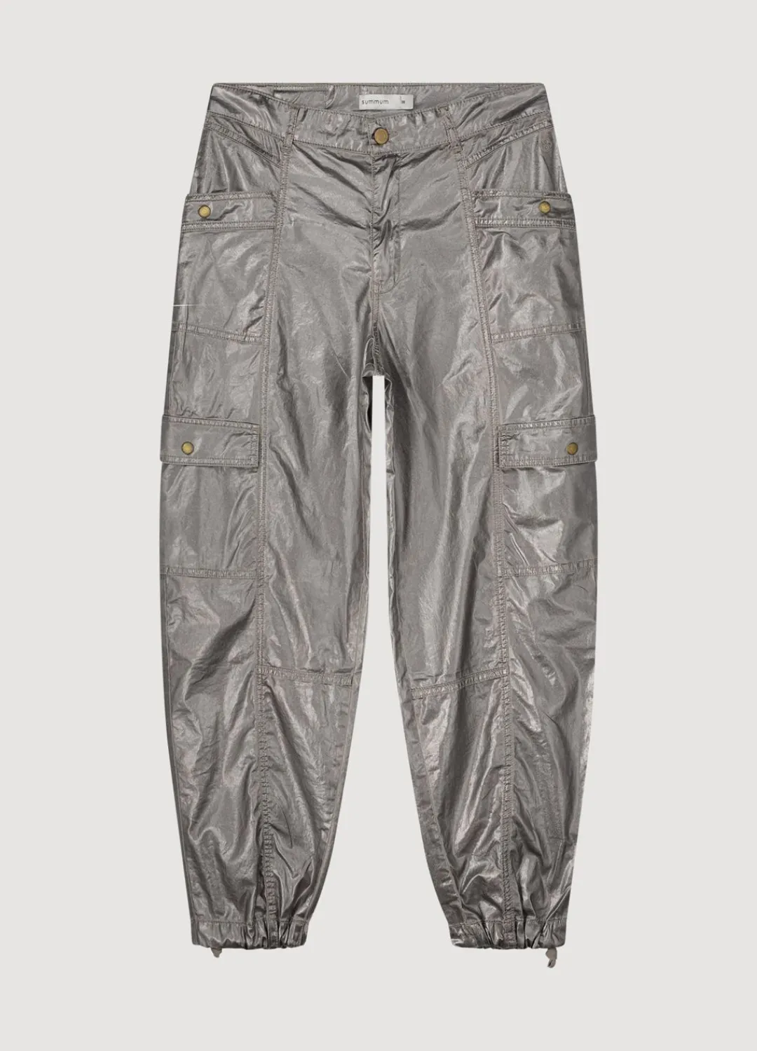 Fashion Summum Foil-Print Cargo Grey