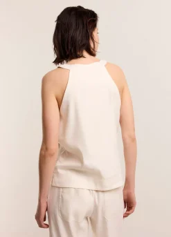 Discount Summum Halter Top With Concealed Zip Creme