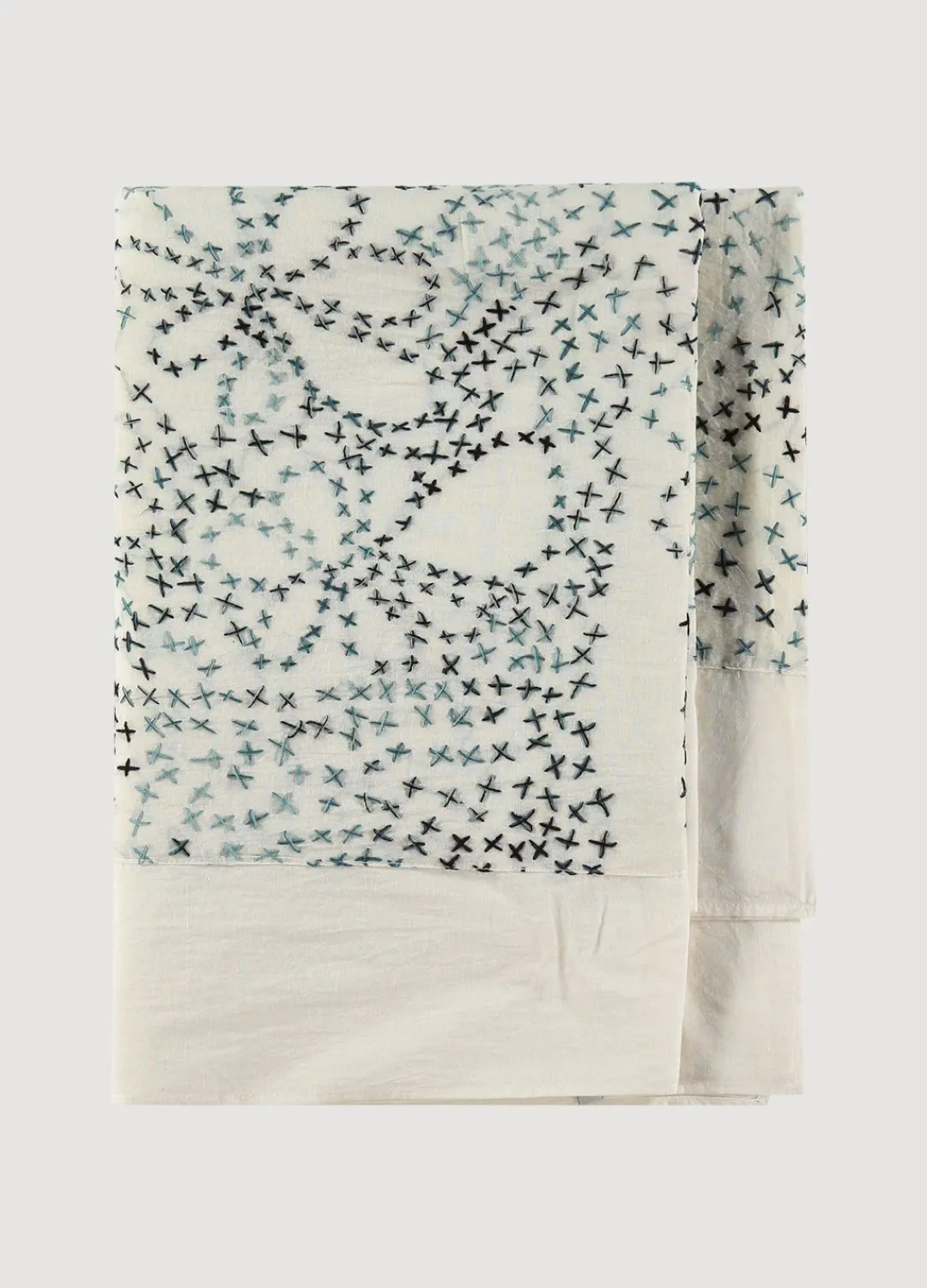 Clearance Summum Hand-Embroidered Scarf Creme