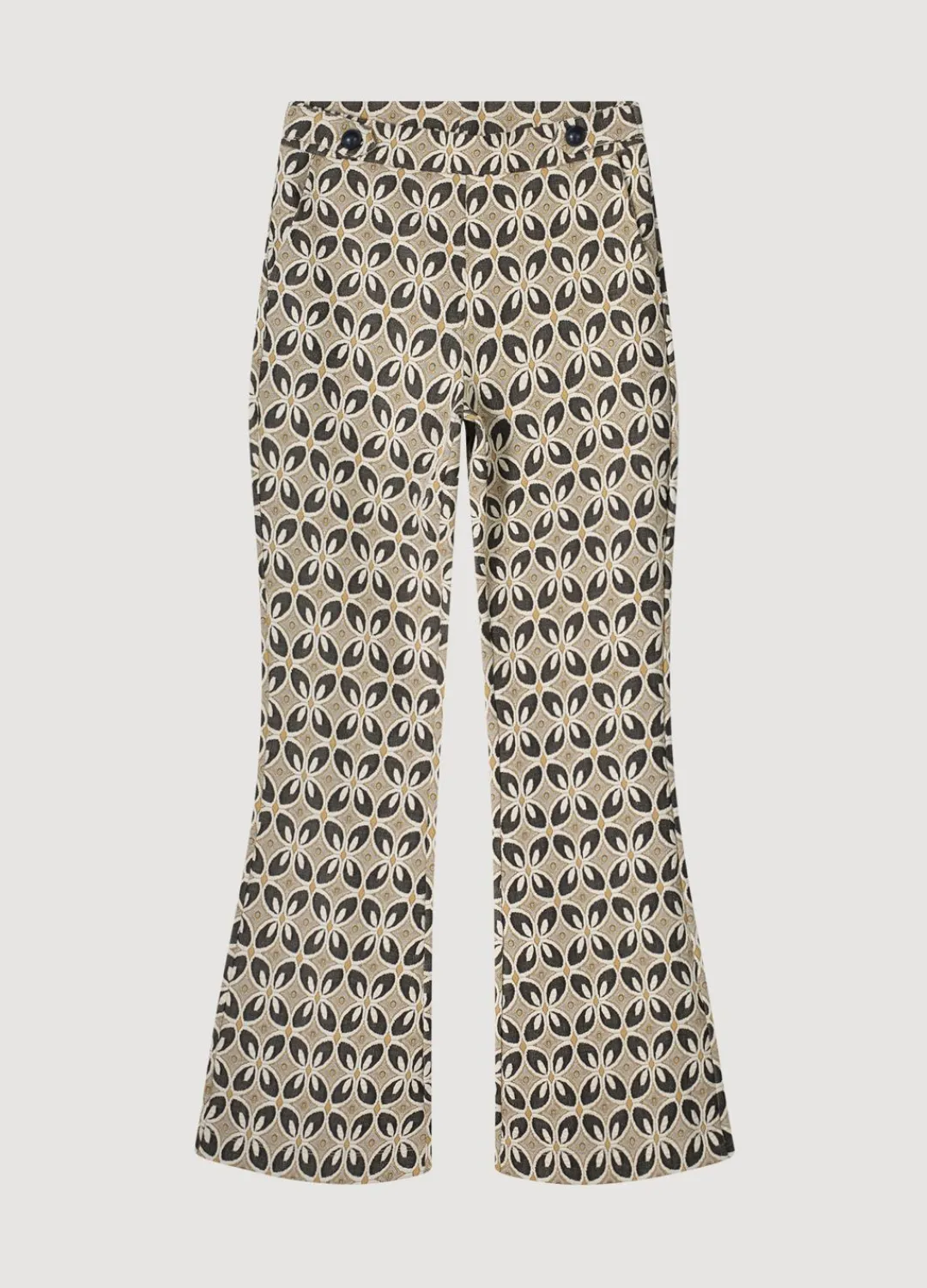 Sale Summum Jacquard Flared Pants Brown