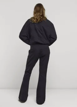New Summum Jacquard Flared Trousers Blue