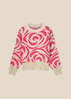 Fashion Summum Jacquard-Knit Jumper Pink
