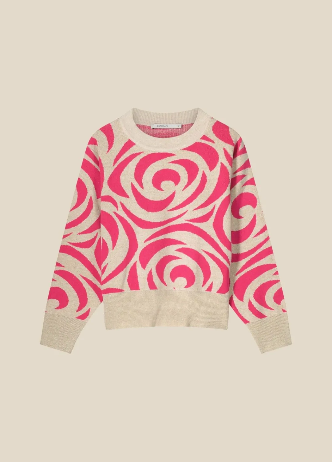 Fashion Summum Jacquard-Knit Jumper Pink