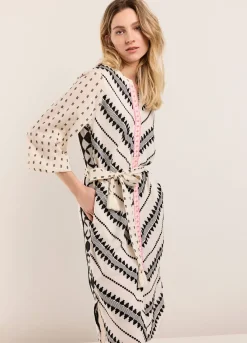 Fashion Summum Jaquard Tunic Dress Creme