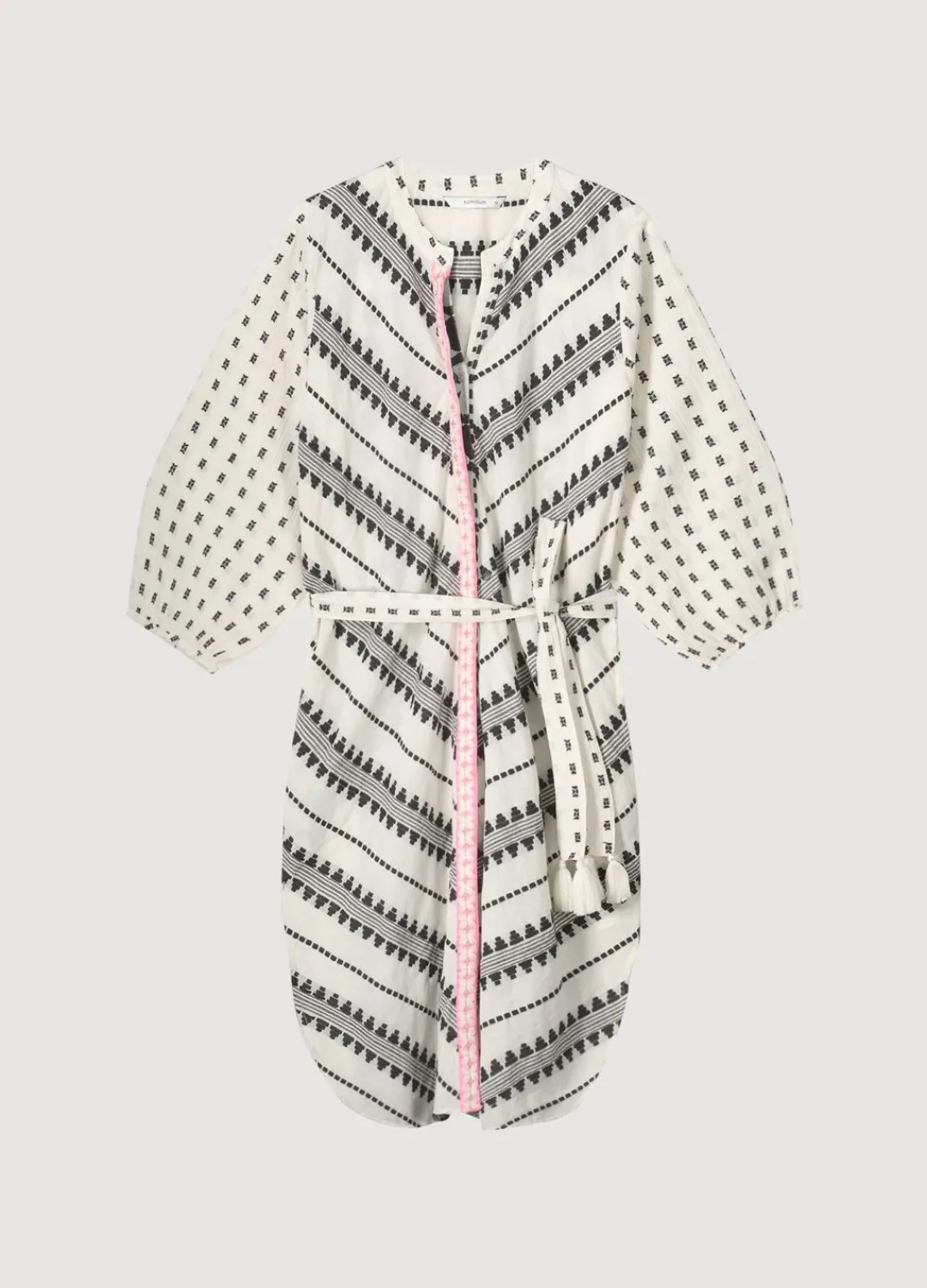 Fashion Summum Jaquard Tunic Dress Creme