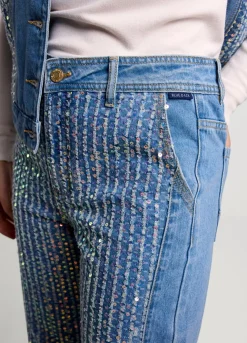 Online Summum Jeans With Sequins Blue