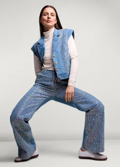 Online Summum Jeans With Sequins Blue