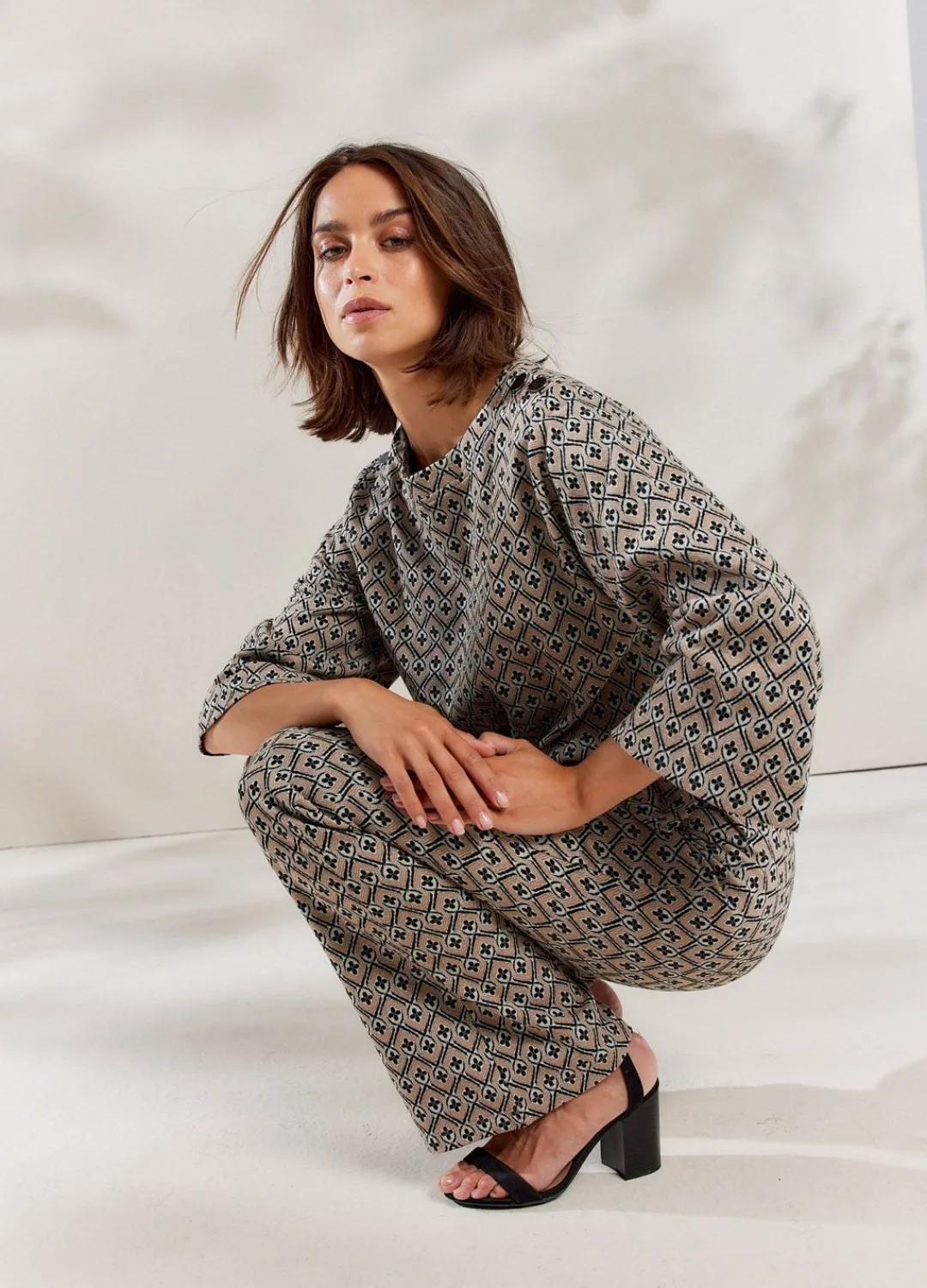 Discount Summum Jersey Trousers With Print Brown