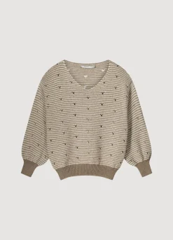 Online Summum Jumper With Knitted-In Stripe Brown