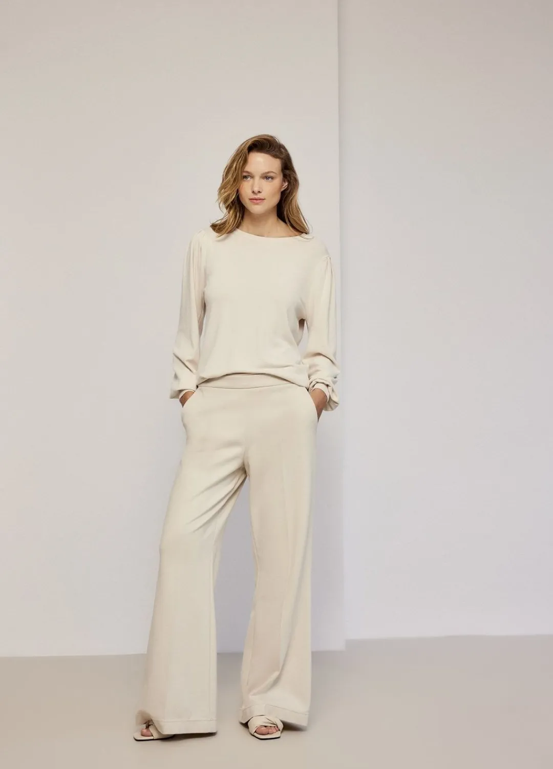 Discount Summum Jumper With Puff Sleeves Creme