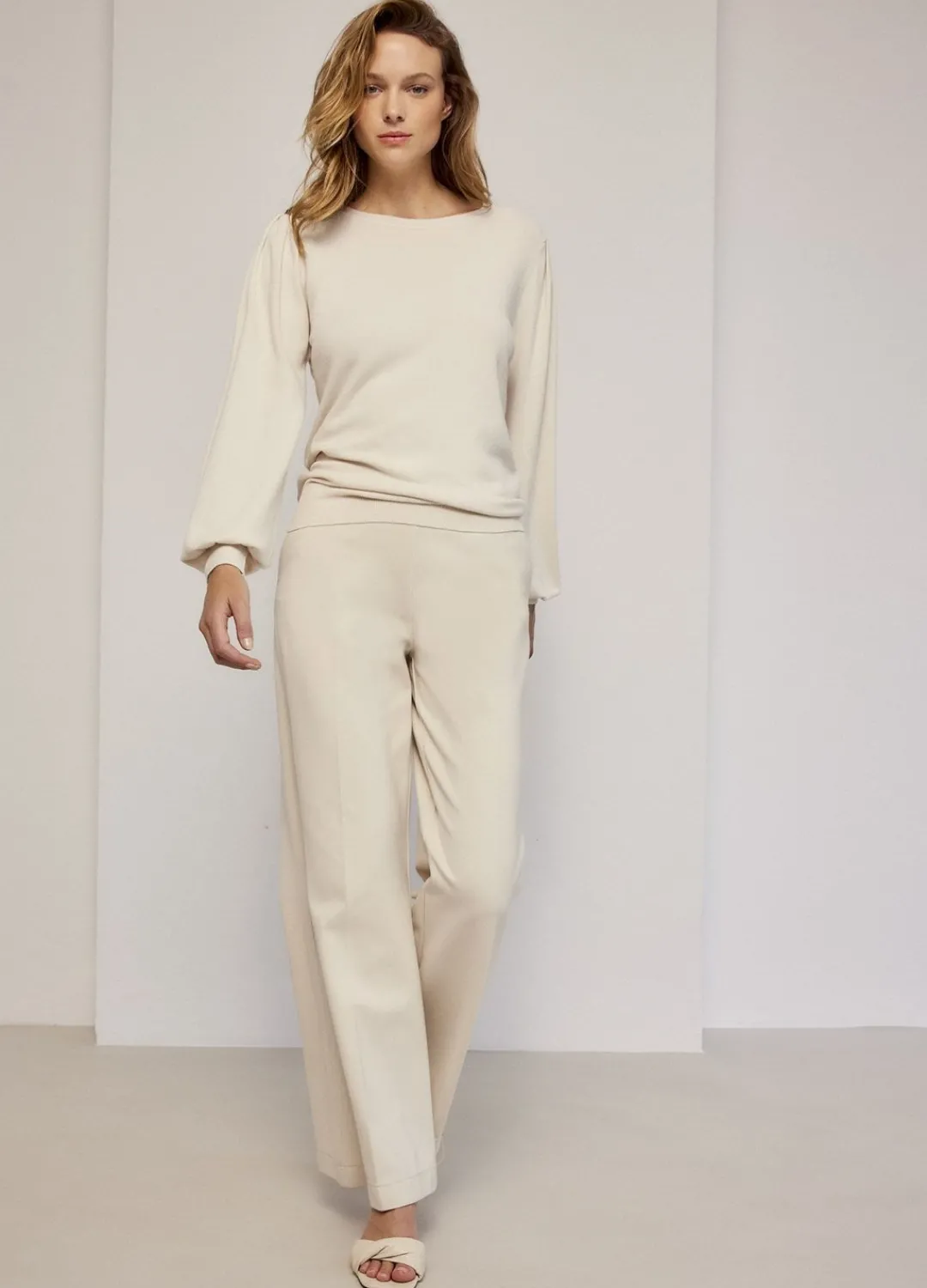 Discount Summum Jumper With Puff Sleeves Creme