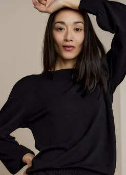 Online Summum Jumper With Puff Sleeves Black