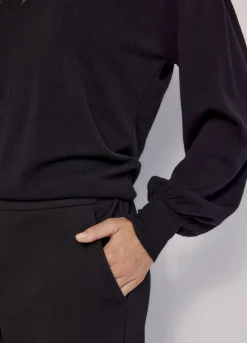 Online Summum Jumper With Puff Sleeves Black