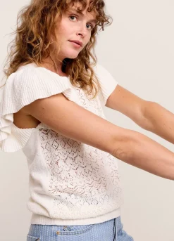 Discount Summum Jumper With Volants White