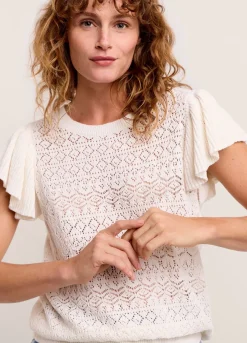 Discount Summum Jumper With Volants White