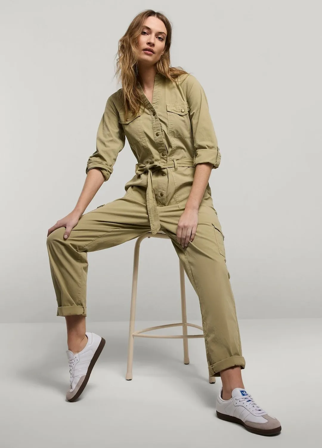 Discount Summum Jumpsuit With Press Studs Green