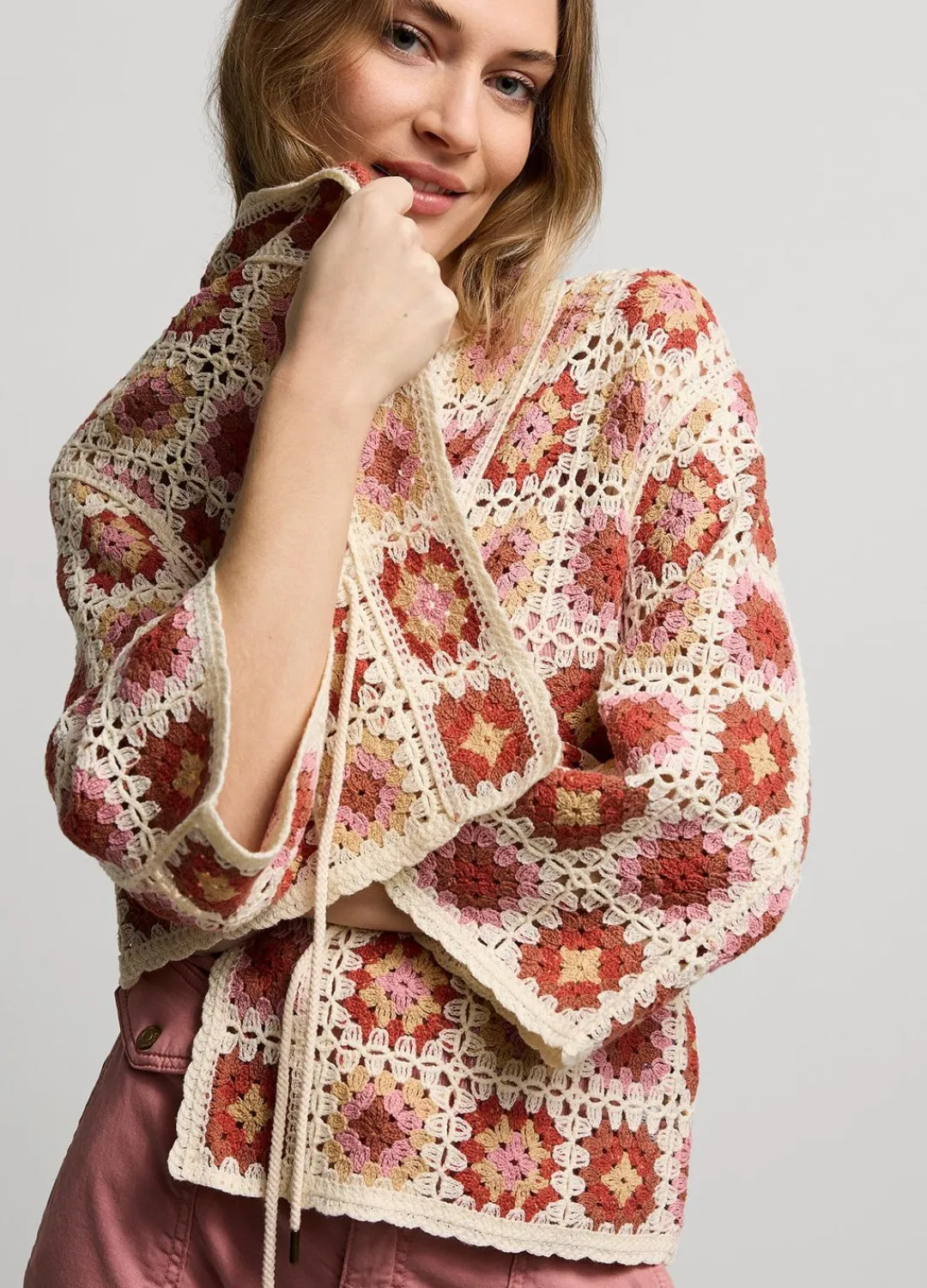 Best Summum Kimono-Look Jacket Multicolor