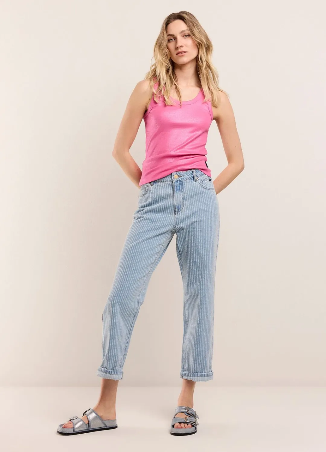 Best Summum Laser-Cut Five-Pocket Jeans Blue