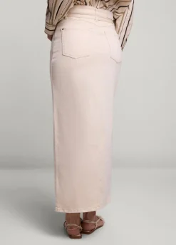 Best Summum Long Denim Skirt Creme