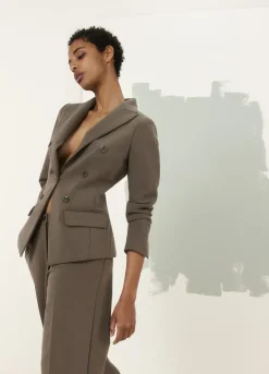 Outlet Summum Long Fitted Blazer Green