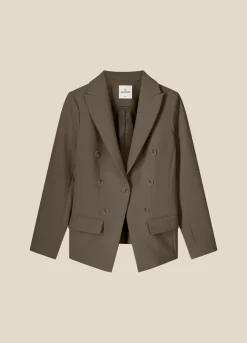 Outlet Summum Long Fitted Blazer Green